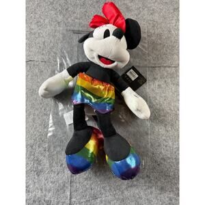 Official Rainbow Plush Minnie Mouse, Brand New With Tags. Pride Month